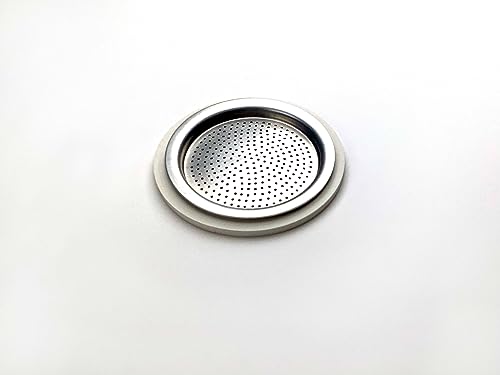 Tredoni 3 Rubber Seals/Rings+Filter -Replacement- Sizes 1,2,3,6,9,14 Cup Espresso Coffee Maker Moka Pot- 5.1cm (1 Cup) - Image 3