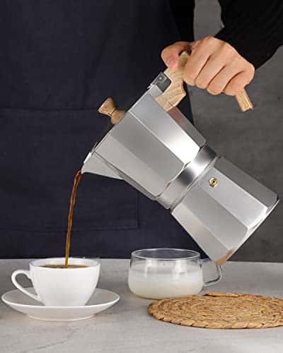 wedrink Stovetop Espresso Maker Aluminum Moka Pot 9 Espresso Cup-15.2OZ Cuban Coffee Maker Stove top Coffee Maker Moka Italian Espresso - Image 5