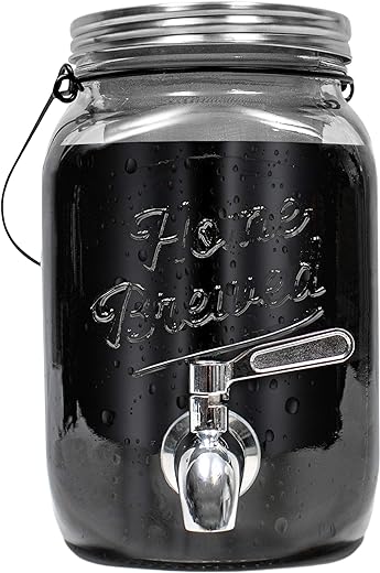 Willow & Everett Cold Brew Coffee Maker - 2 L Iced Tea & Coffee Cold Brew Maker - Glass Pitcher w/Stainless Steel Spout and Removable Filter