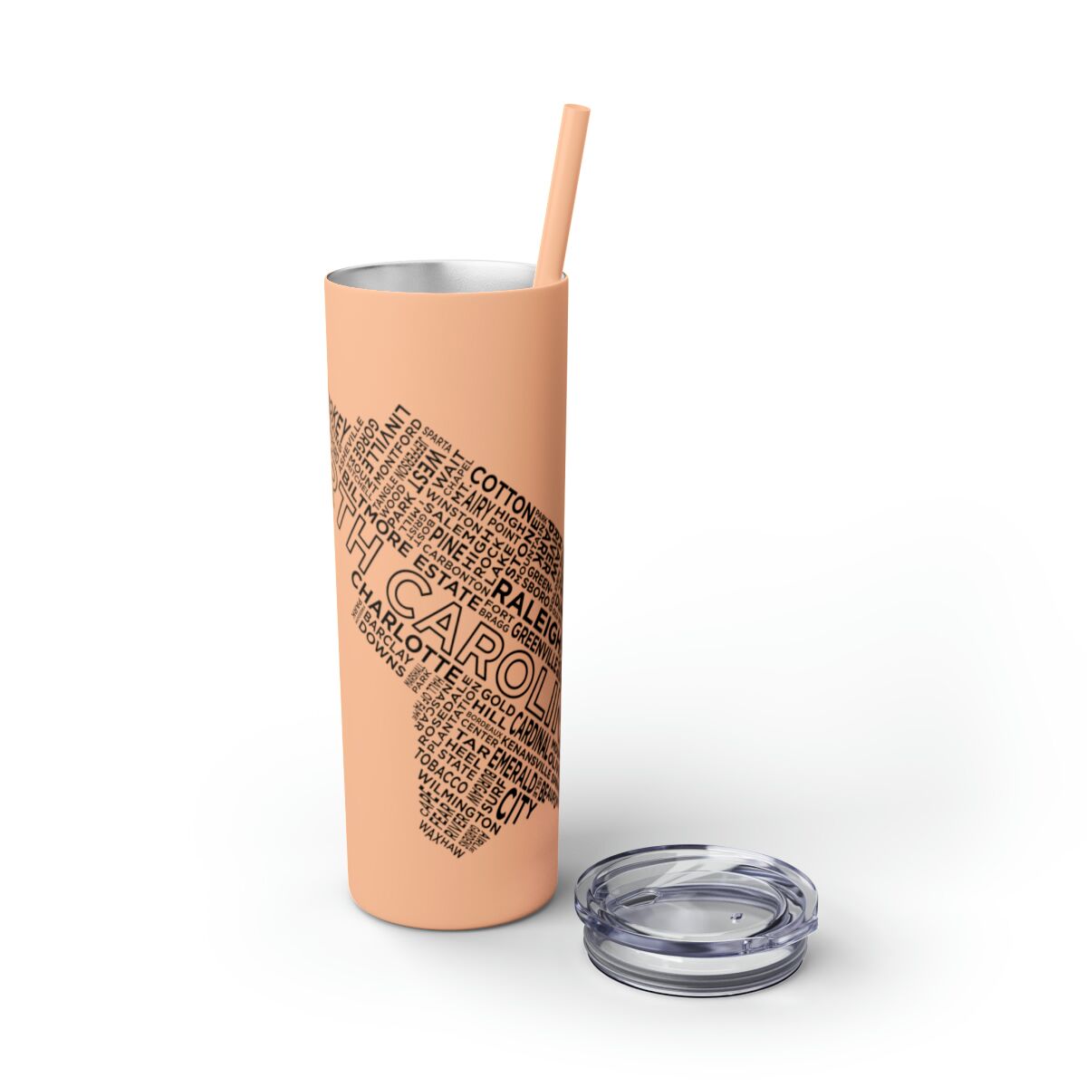 Carolina Blue Skies - 20oz Stainless Steel Iced Coffee Tumbler with Straw | Insulated Travel Cup, Hot & Cold Beverages - AboveAverageCoffee.com (State & Local Pride Collection) - Image 10