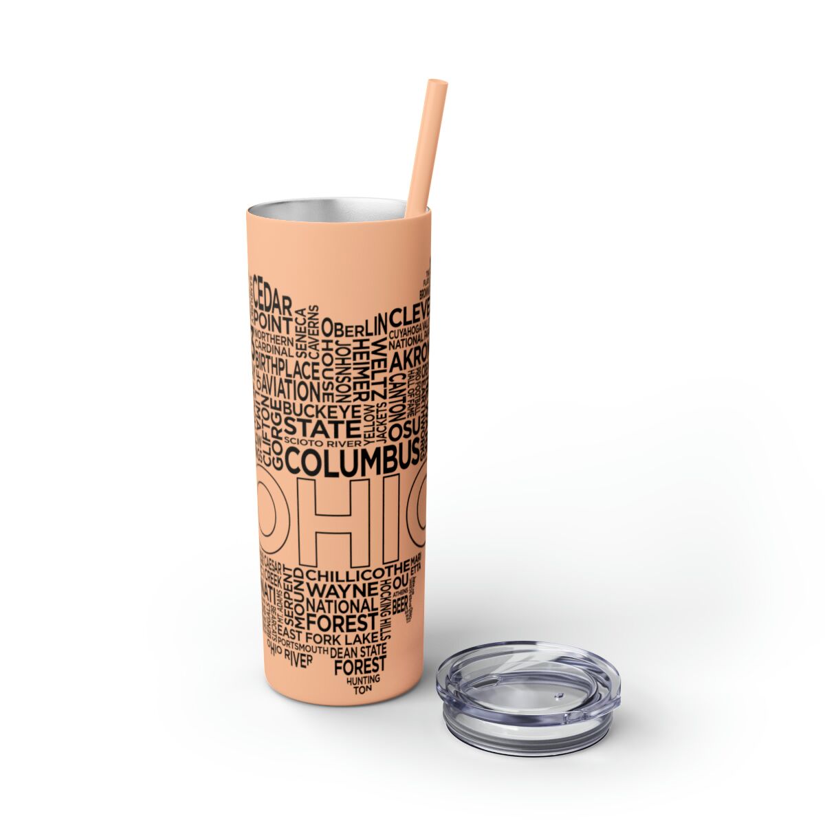 Ohio Spirit - 20oz Stainless Steel Iced Coffee Tumbler with Straw | Insulated Travel Cup, Hot & Cold Beverages - AboveAverageCoffee.com (State & Local Pride Collection) - Image 10