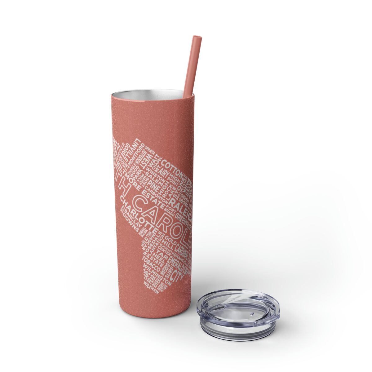 Carolina Blue Skies - 20oz Stainless Steel Iced Coffee Tumbler with Straw | Insulated Travel Cup, Hot & Cold Beverages - AboveAverageCoffee.com (State & Local Pride Collection) - Image 37