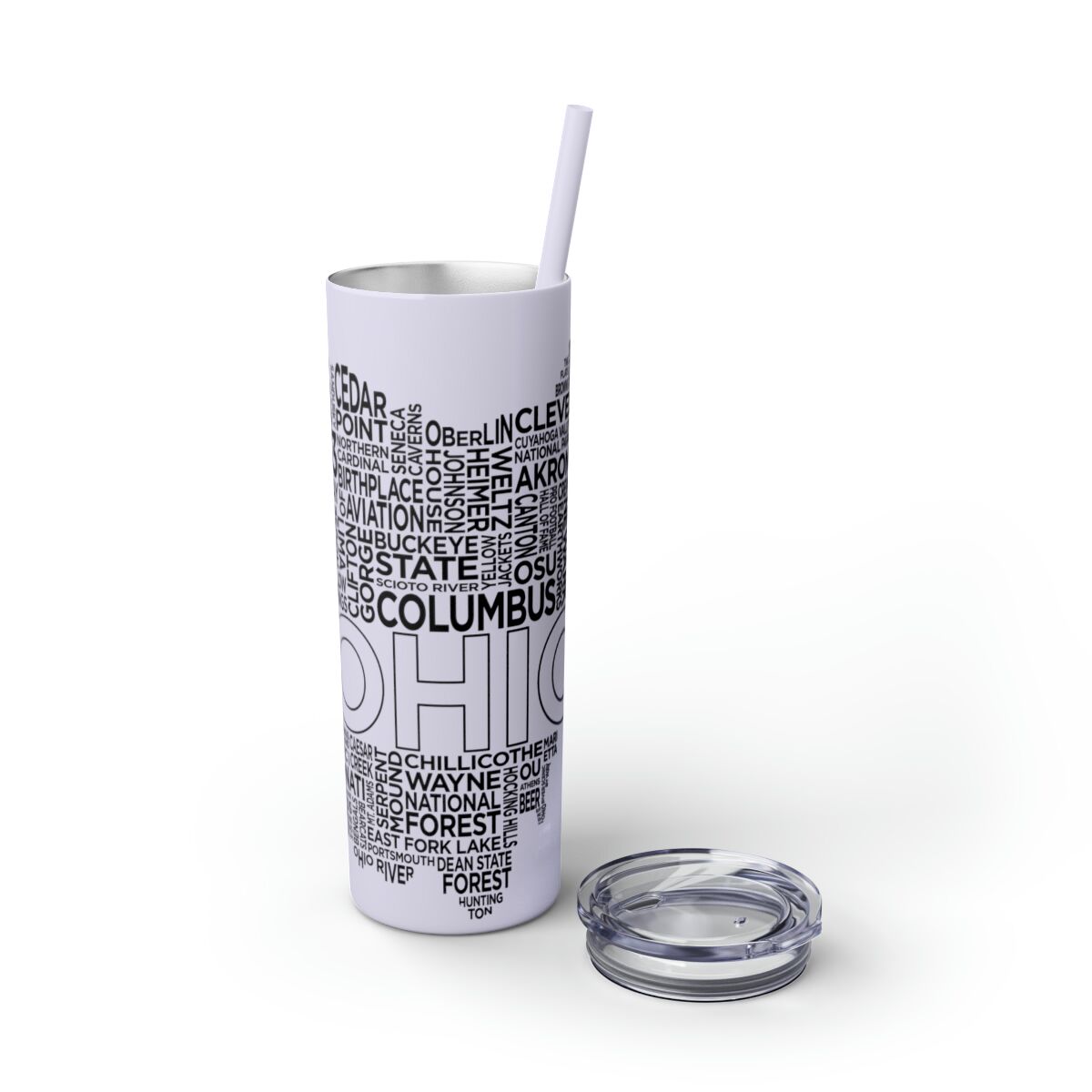 Ohio Spirit - 20oz Stainless Steel Iced Coffee Tumbler with Straw | Insulated Travel Cup, Hot & Cold Beverages - AboveAverageCoffee.com (State & Local Pride Collection) - Image 55