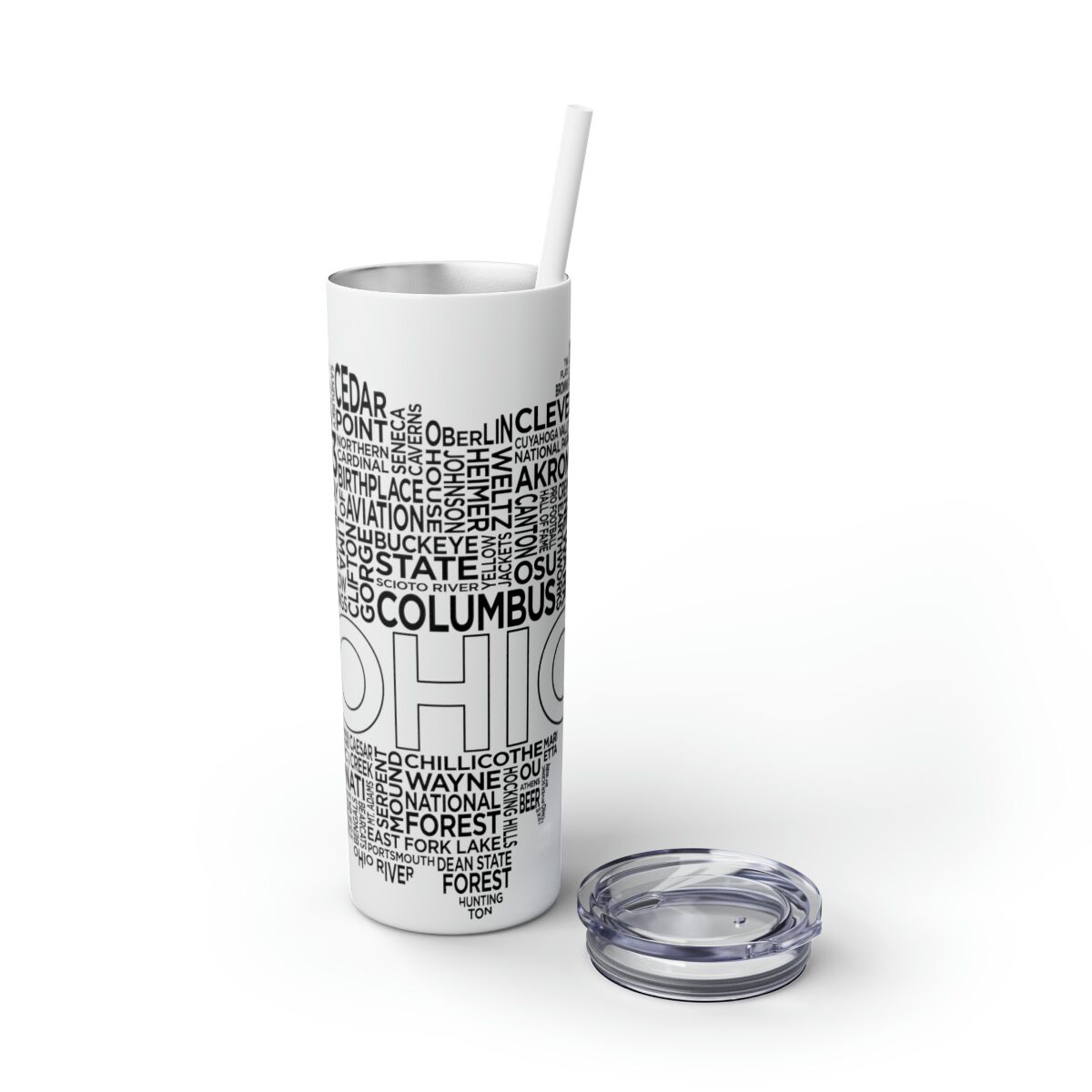 Ohio Spirit - 20oz Stainless Steel Iced Coffee Tumbler with Straw | Insulated Travel Cup, Hot & Cold Beverages - AboveAverageCoffee.com (State & Local Pride Collection) - Image 64