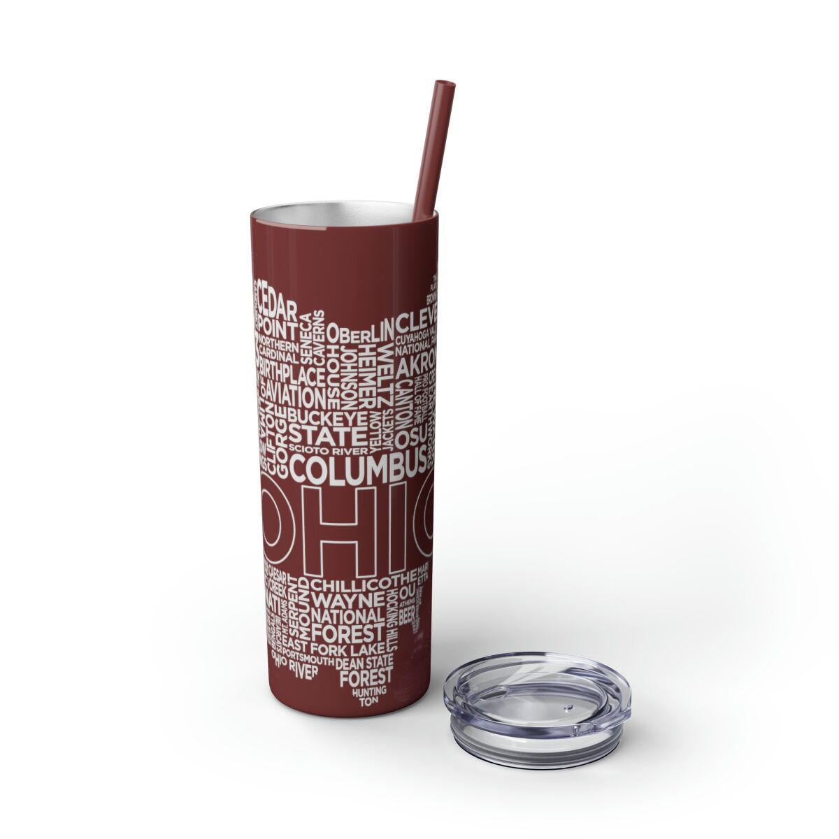 Ohio Spirit - 20oz Stainless Steel Iced Coffee Tumbler with Straw | Insulated Travel Cup, Hot & Cold Beverages - AboveAverageCoffee.com (State & Local Pride Collection) - Image 73