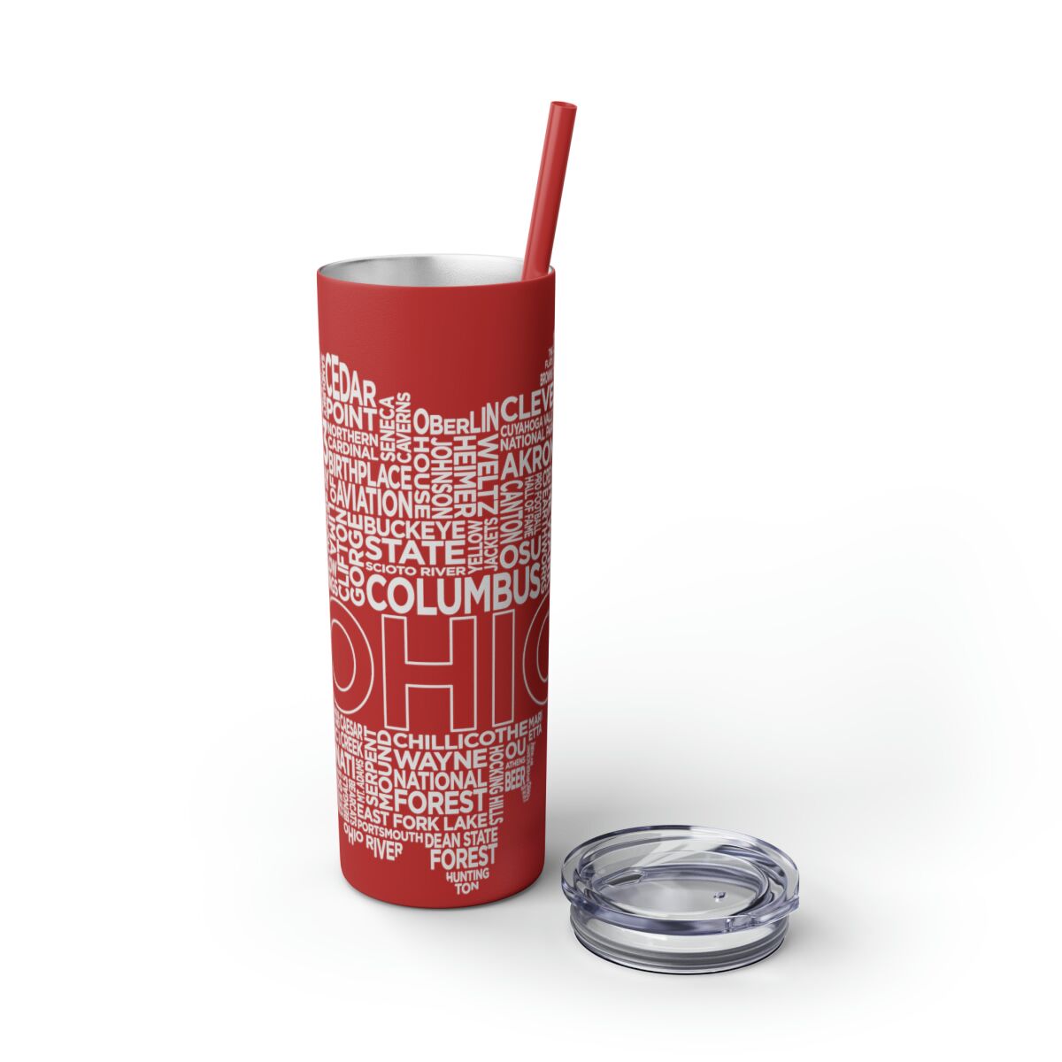 Ohio Spirit - 20oz Stainless Steel Iced Coffee Tumbler with Straw | Insulated Travel Cup, Hot & Cold Beverages - AboveAverageCoffee.com (State & Local Pride Collection) - Image 91