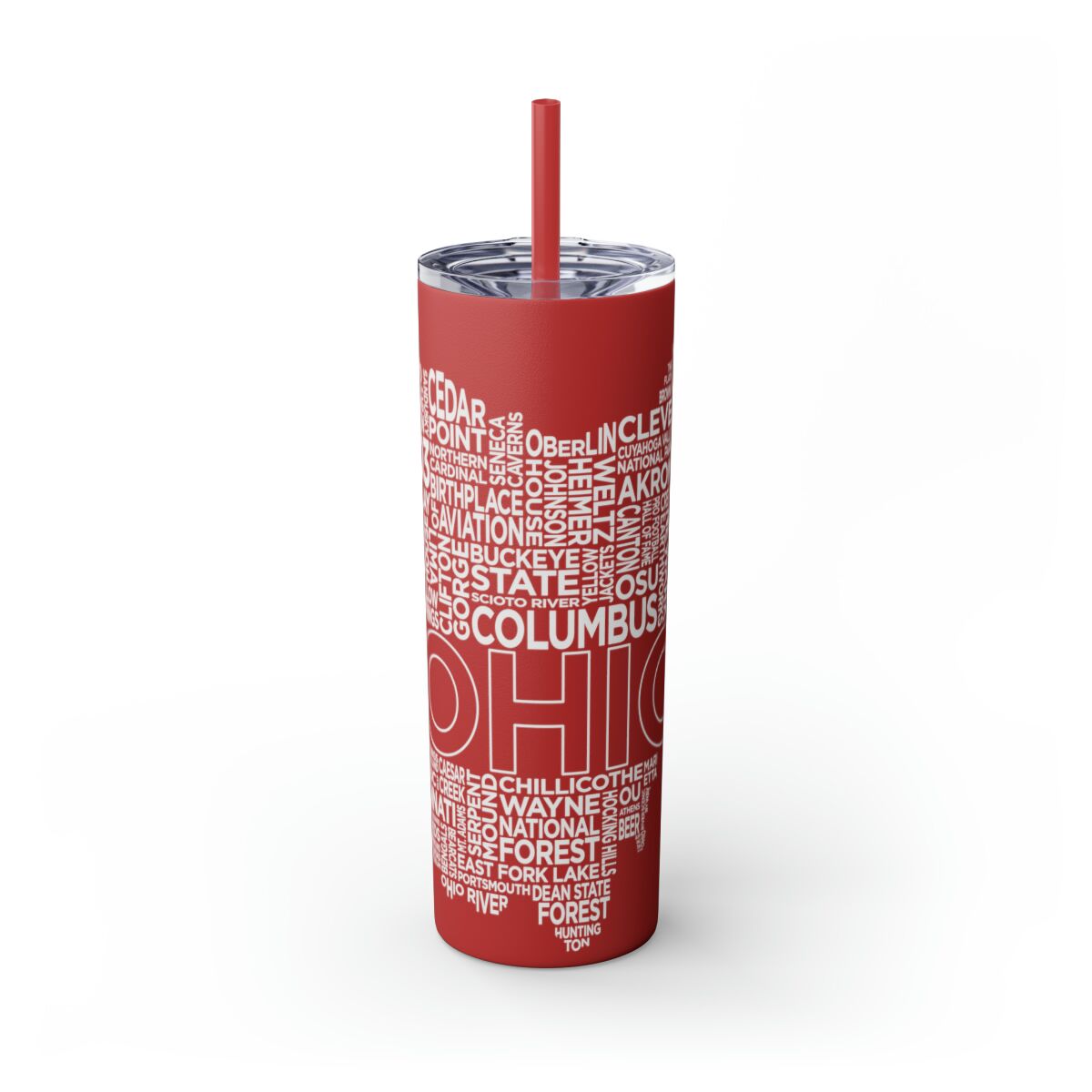 Ohio Spirit - 20oz Stainless Steel Iced Coffee Tumbler with Straw | Insulated Travel Cup, Hot & Cold Beverages - AboveAverageCoffee.com (State & Local Pride Collection) - Image 92