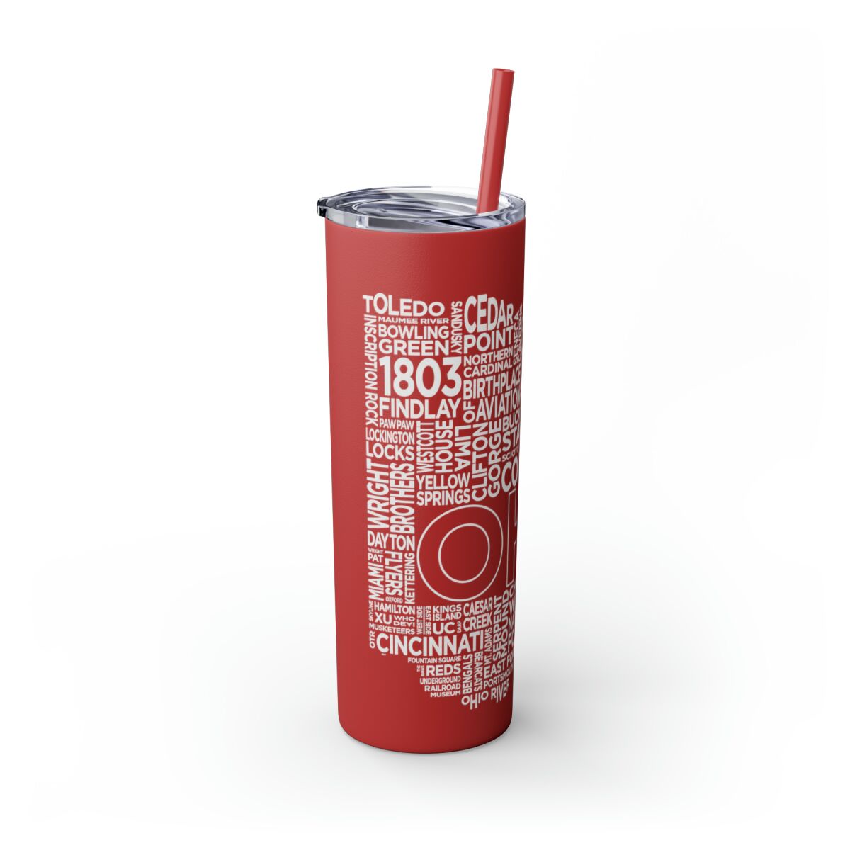 Ohio Spirit - 20oz Stainless Steel Iced Coffee Tumbler with Straw | Insulated Travel Cup, Hot & Cold Beverages - AboveAverageCoffee.com (State & Local Pride Collection) - Image 93
