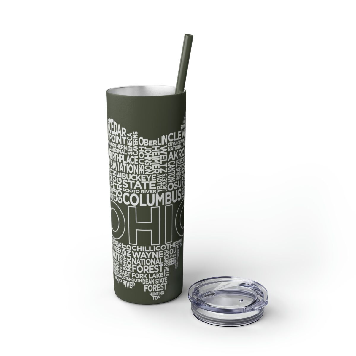 Ohio Spirit - 20oz Stainless Steel Iced Coffee Tumbler with Straw | Insulated Travel Cup, Hot & Cold Beverages - AboveAverageCoffee.com (State & Local Pride Collection) - Image 109