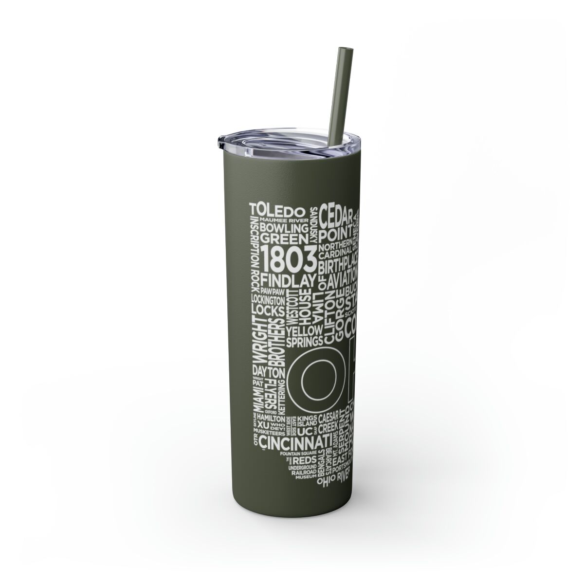 Ohio Spirit - 20oz Stainless Steel Iced Coffee Tumbler with Straw | Insulated Travel Cup, Hot & Cold Beverages - AboveAverageCoffee.com (State & Local Pride Collection) - Image 111