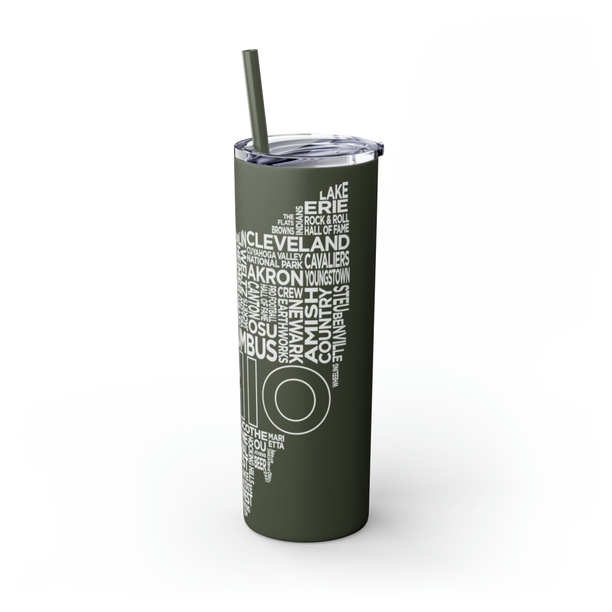 Ohio Spirit - 20oz Stainless Steel Iced Coffee Tumbler with Straw | Insulated Travel Cup, Hot & Cold Beverages - AboveAverageCoffee.com (State & Local Pride Collection) - Image 113
