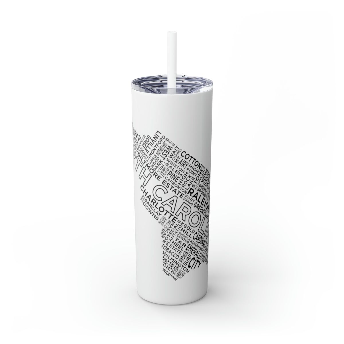 Carolina Blue Skies - 20oz Stainless Steel Iced Coffee Tumbler with Straw | Insulated Travel Cup, Hot & Cold Beverages - AboveAverageCoffee.com (State & Local Pride Collection) - Image 2