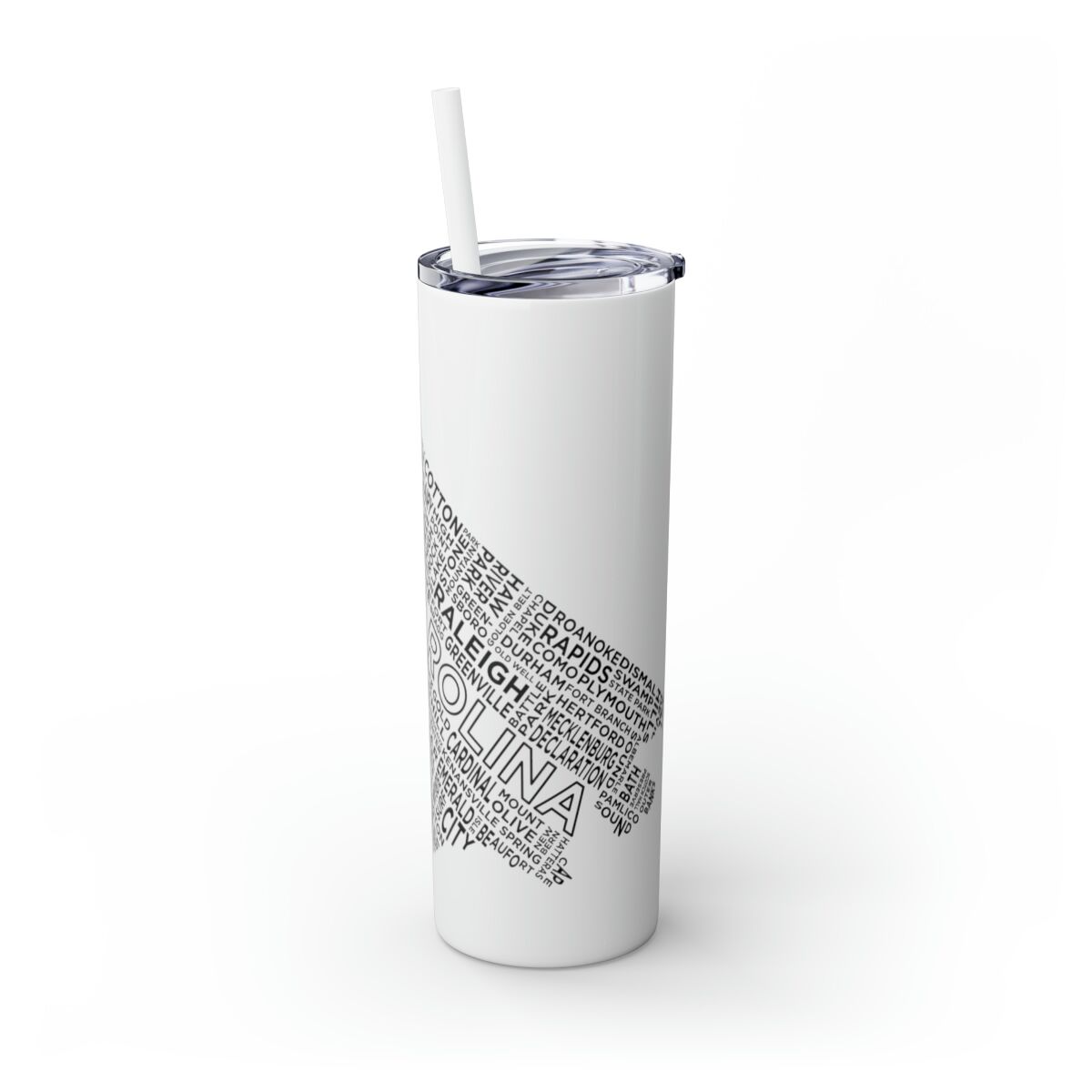 Carolina Blue Skies - 20oz Stainless Steel Iced Coffee Tumbler with Straw | Insulated Travel Cup, Hot & Cold Beverages - AboveAverageCoffee.com (State & Local Pride Collection) - Image 5