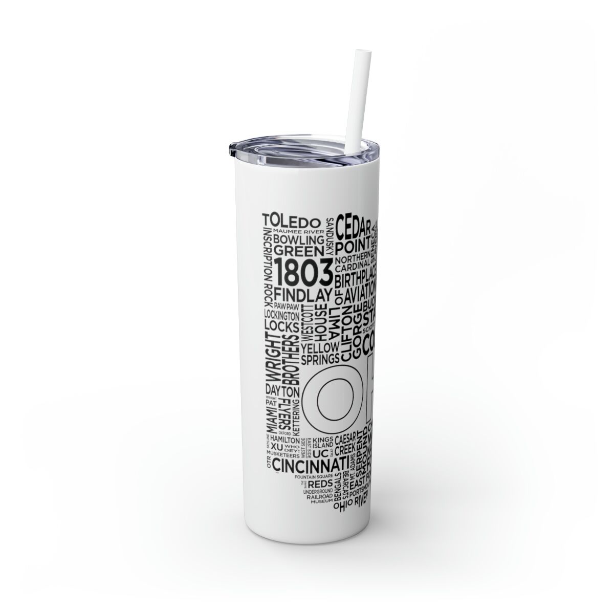 Ohio Spirit - 20oz Stainless Steel Iced Coffee Tumbler with Straw | Insulated Travel Cup, Hot & Cold Beverages - AboveAverageCoffee.com (State & Local Pride Collection) - Image 3