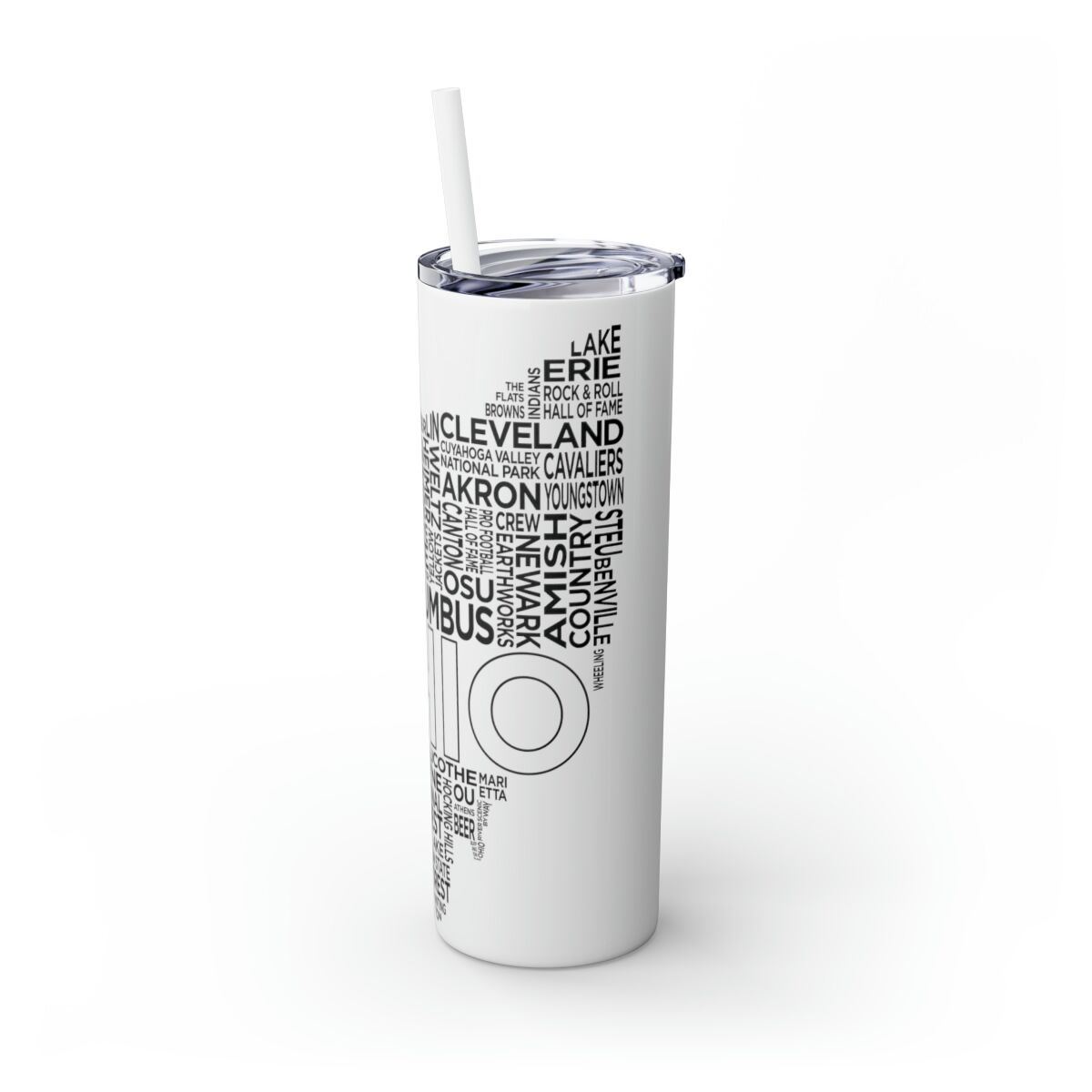Ohio Spirit - 20oz Stainless Steel Iced Coffee Tumbler with Straw | Insulated Travel Cup, Hot & Cold Beverages - AboveAverageCoffee.com (State & Local Pride Collection) - Image 5