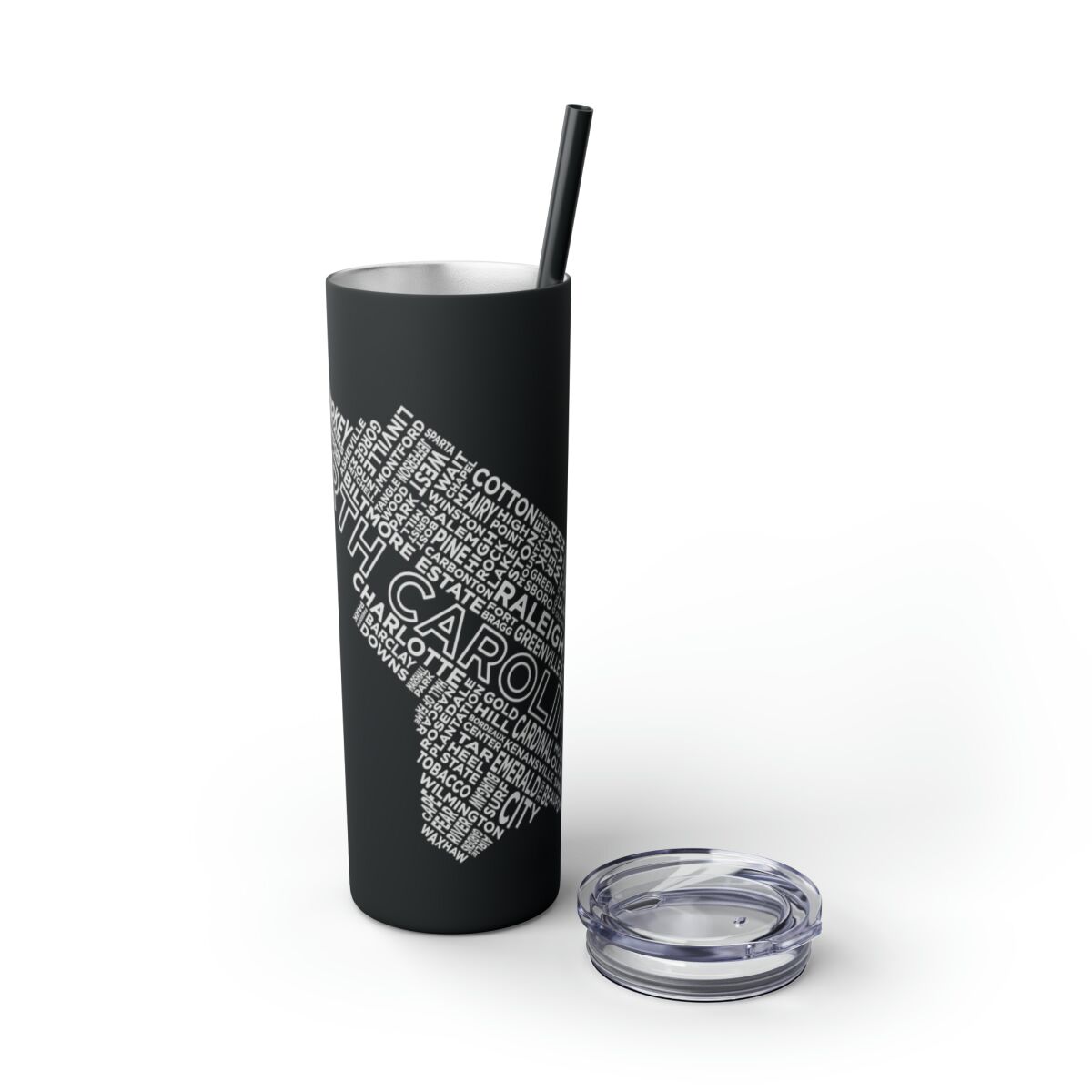 Carolina Blue Skies - 20oz Stainless Steel Iced Coffee Tumbler with Straw | Insulated Travel Cup, Hot & Cold Beverages - AboveAverageCoffee.com (State & Local Pride Collection) - Image 118