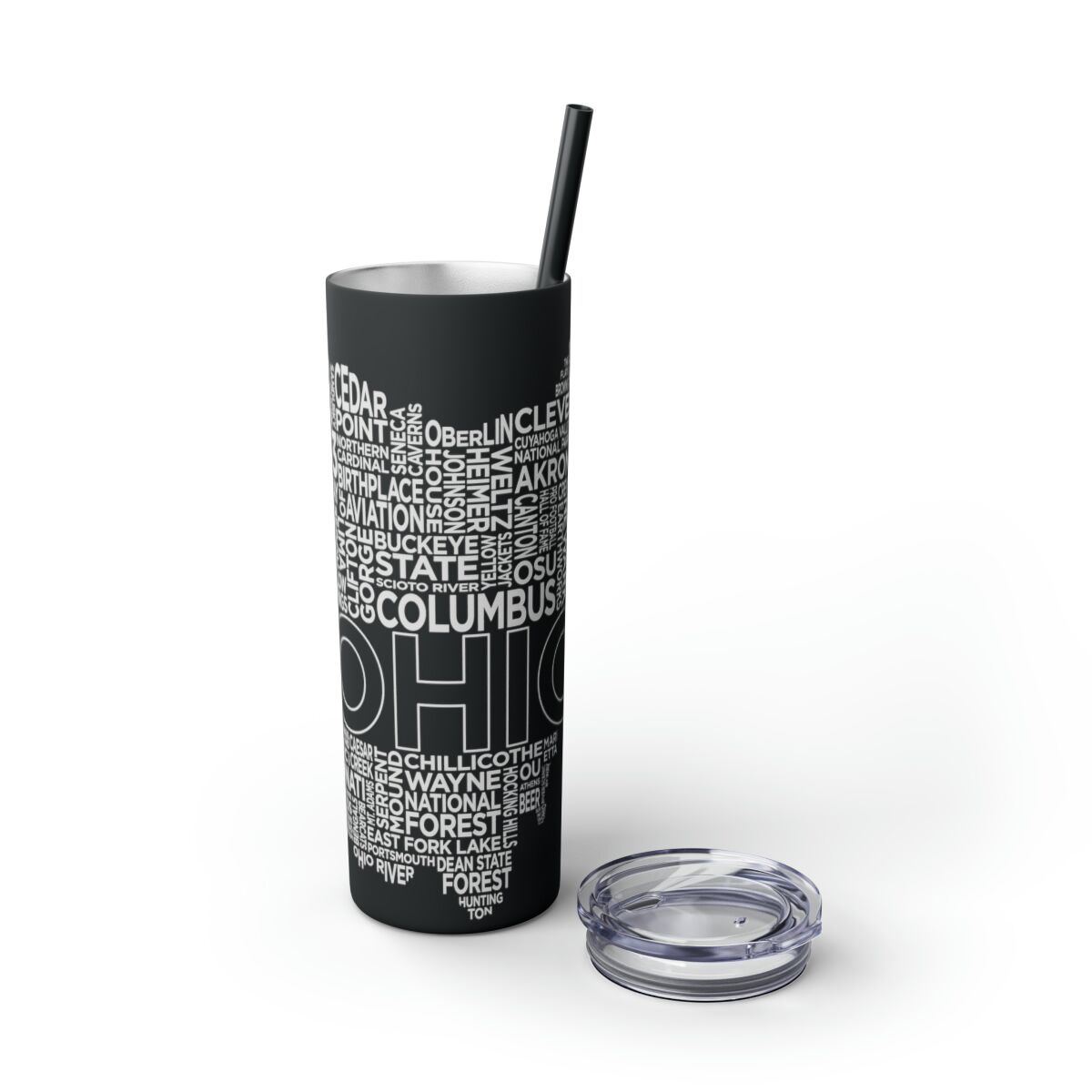 Ohio Spirit - 20oz Stainless Steel Iced Coffee Tumbler with Straw | Insulated Travel Cup, Hot & Cold Beverages - AboveAverageCoffee.com (State & Local Pride Collection) - Image 118