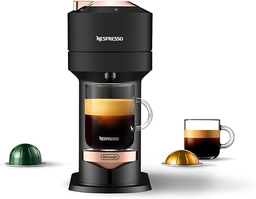 Nespresso Vertuo Coffee and Espresso Maker, Machine Only, Black Matte Rose Gold
