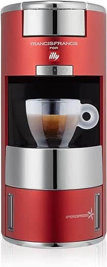 illy X9 Espresso Machine, 4.8 x 10.5 x 10.6, Red