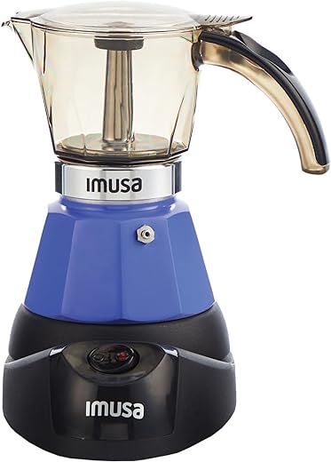 IMUSA 3 Cup Electric Espresso Maker with Detachable Base, Purple