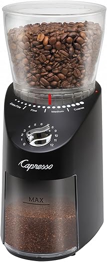 Capresso Infinity Plus Black Conical Burr Grinder