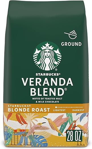 Starbucks Blonde Roast Ground Coffee — Veranda Blend — 1 bag (28 oz.)