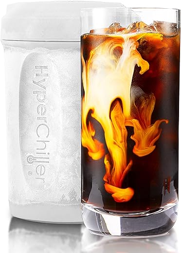 HyperChiller HC2W Patented Iced Coffee/Beverage Cooler, NEW, IMPROVED,STRONGER AND MORE DURABLE! Ready in One Minute, Reusable for Iced Tea, Wine, Spirits, Alcohol, Juice, 12.5...